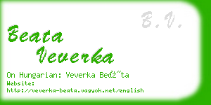 beata veverka business card